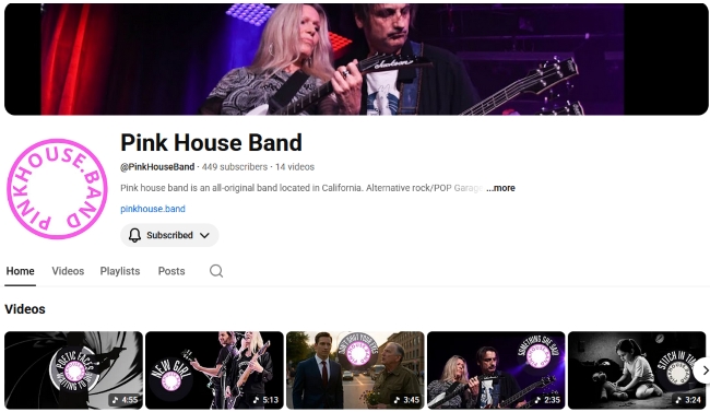 You Tube Pink House Band
